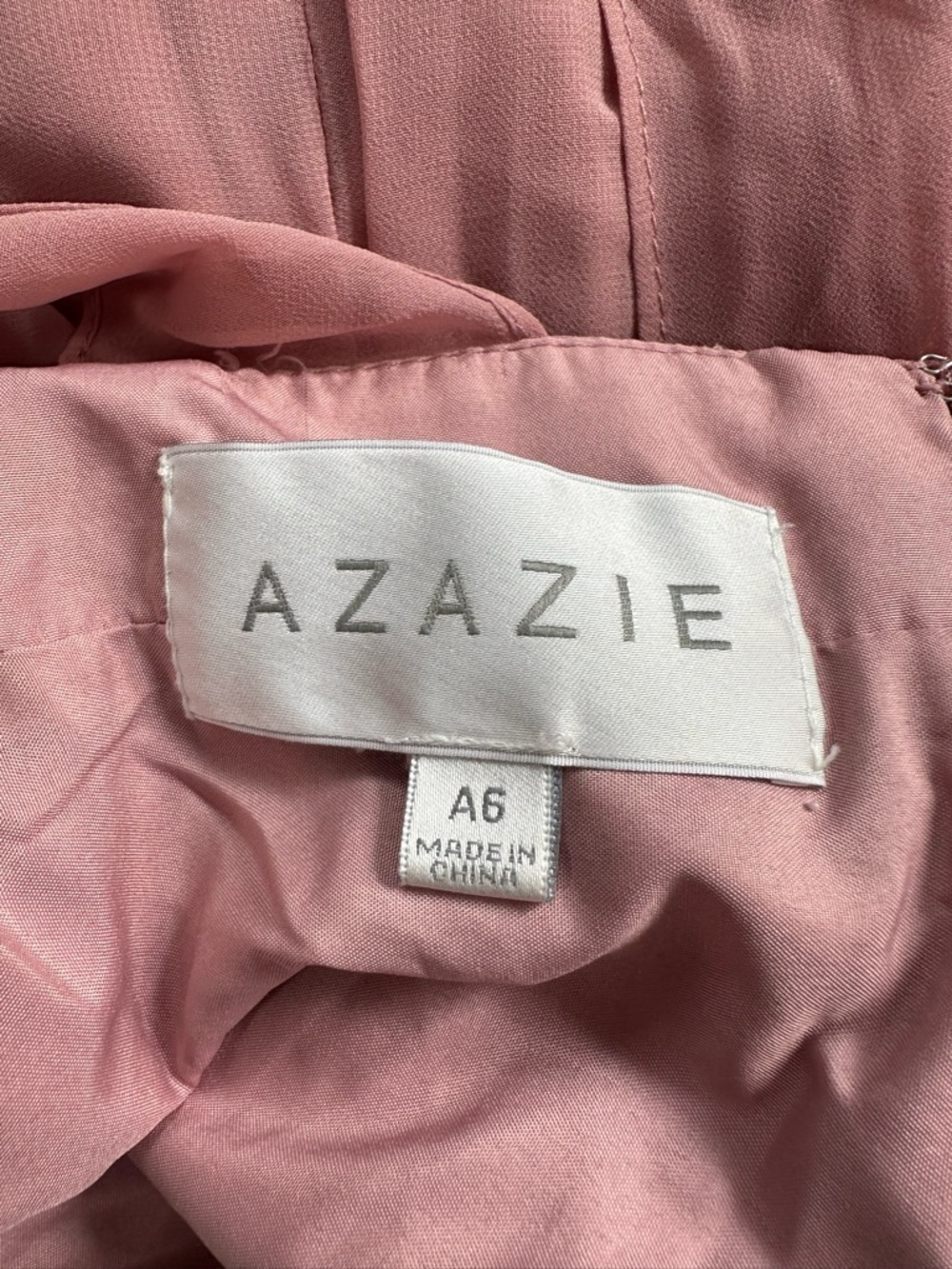Azazie Kora Dress A6 Dusty Rose Chiffon Bridesmaid A-Line Formal Wedding - Picture 12 of 15
